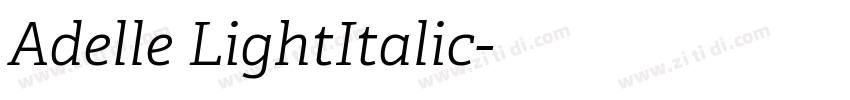 Adelle LightItalic字体转换